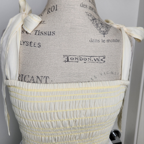 White Cotton Summer Smock Dress - Picture 6 of 14